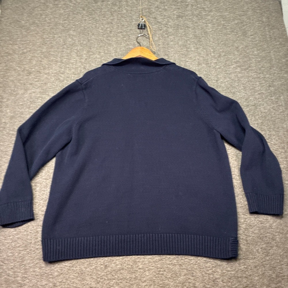 LAUREN Green Label Sweater Ralph Lauren Women 3XL Navy Blue‎ Collared Tunic - Picture 3 of 6